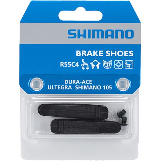 PAR ZAPATAS FRENO SHIMANO R55C4 + TORNILLOS FIJACION