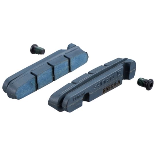 PAR ZAPATAS FRENO SHIMANO R55C4-A + TORNILLOS FIJACION
