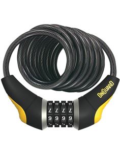 CANDADO ESPIRAL ONGUARD DOBERMAN COMBINACION 185 CM X 10 MM