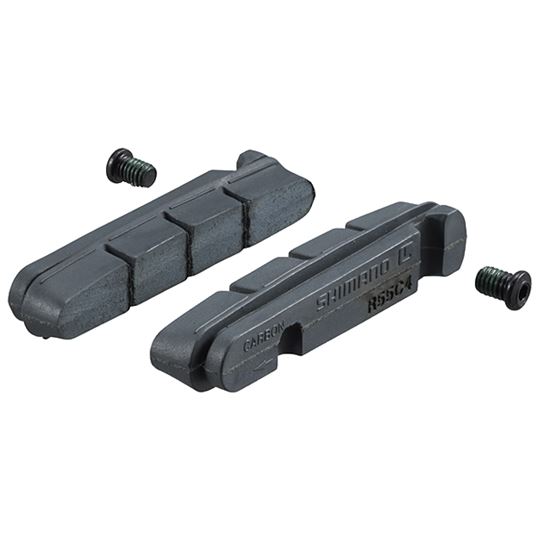 PAR ZAPATAS FRENO SHIMANO R55C4 + TORNILLOS FIJACION CARBONO