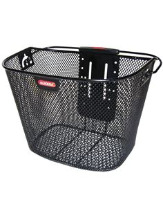 CESTA DELANTERA KLICKFIX MALLA ESTRECHA+ADAPTADOR 16 L NEGRO