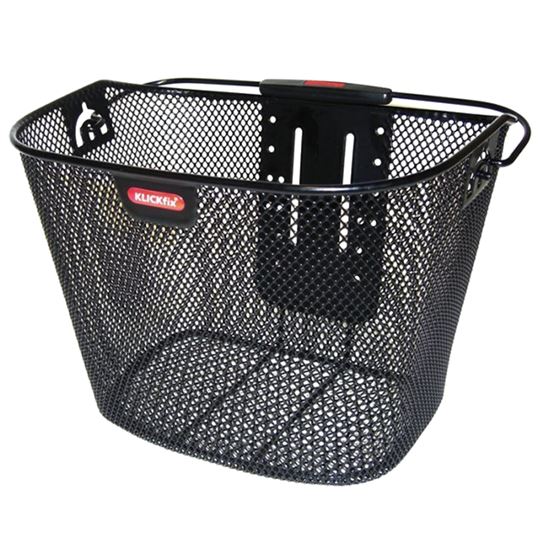 CESTA DELANTERA KLICKFIX MALLA ESTRECHA+ADAPTADOR 16 L NEGRO