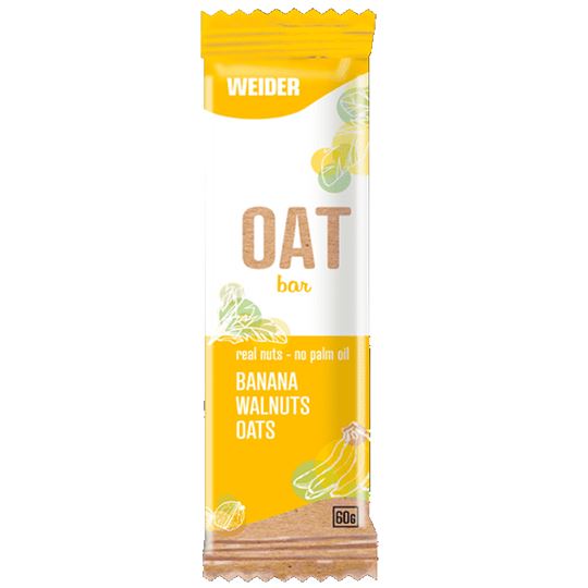 BARRITA ENERGETICA OAT BAR WEIDER PLATANO/NUECES 60G