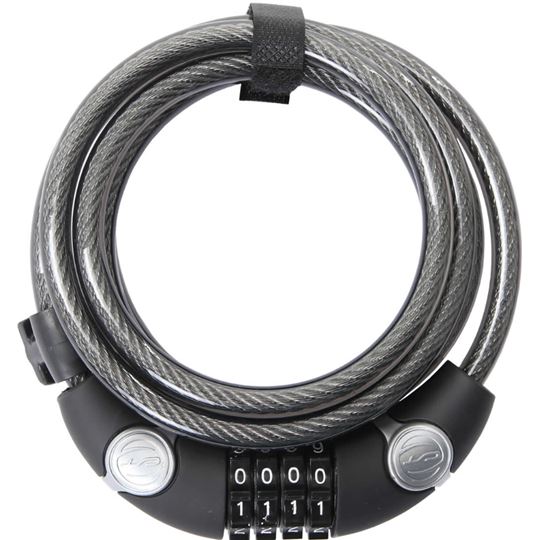CANDADO CONTEC ECOLOC 10MM X 185CM BLACK - CABLE CON CABLE E