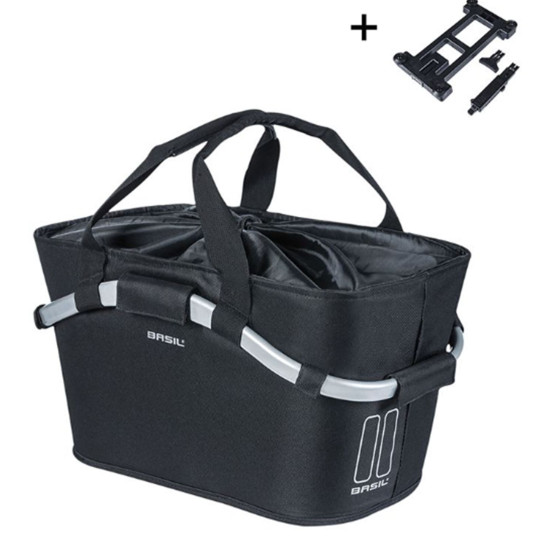 CESTA TRASERA BASIL CLASSIC CARRY ALL CON PLACA MIK 2.0 22L