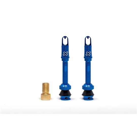 X-SAUCE 2 VALVULAS PRESTA ALUMINIO 40MM AZUL TUBELESS