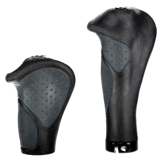 XLC GR-S22 JUEGO DE PUÑOS ERGONOMICOS GEL 135/92 MM NEGROS/G
