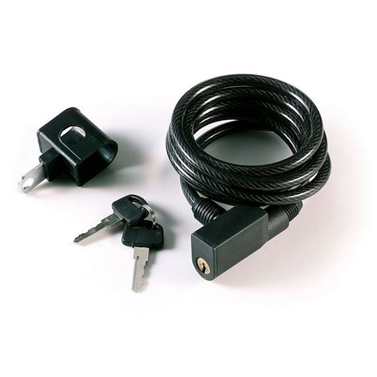 CANDADO CABLE ESPIRAL GURPIL 6 MM - 100 CM CON SOPORTE